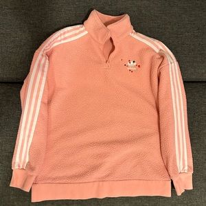 Adidas Pink Heart Limited Edition Sherpa Fleece (Valentine’s Day) Size XS